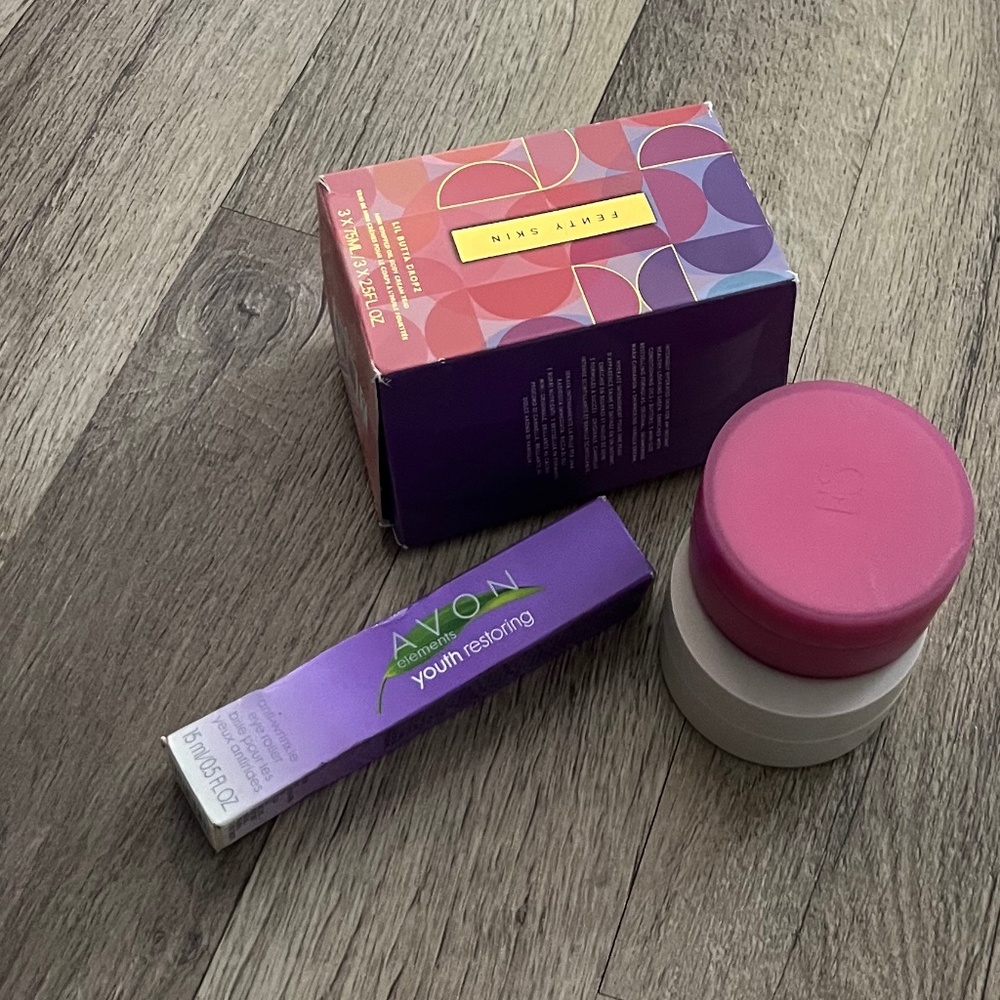 NIB Avon Restoring anti-wrinkle eye roller/Fenty body cream